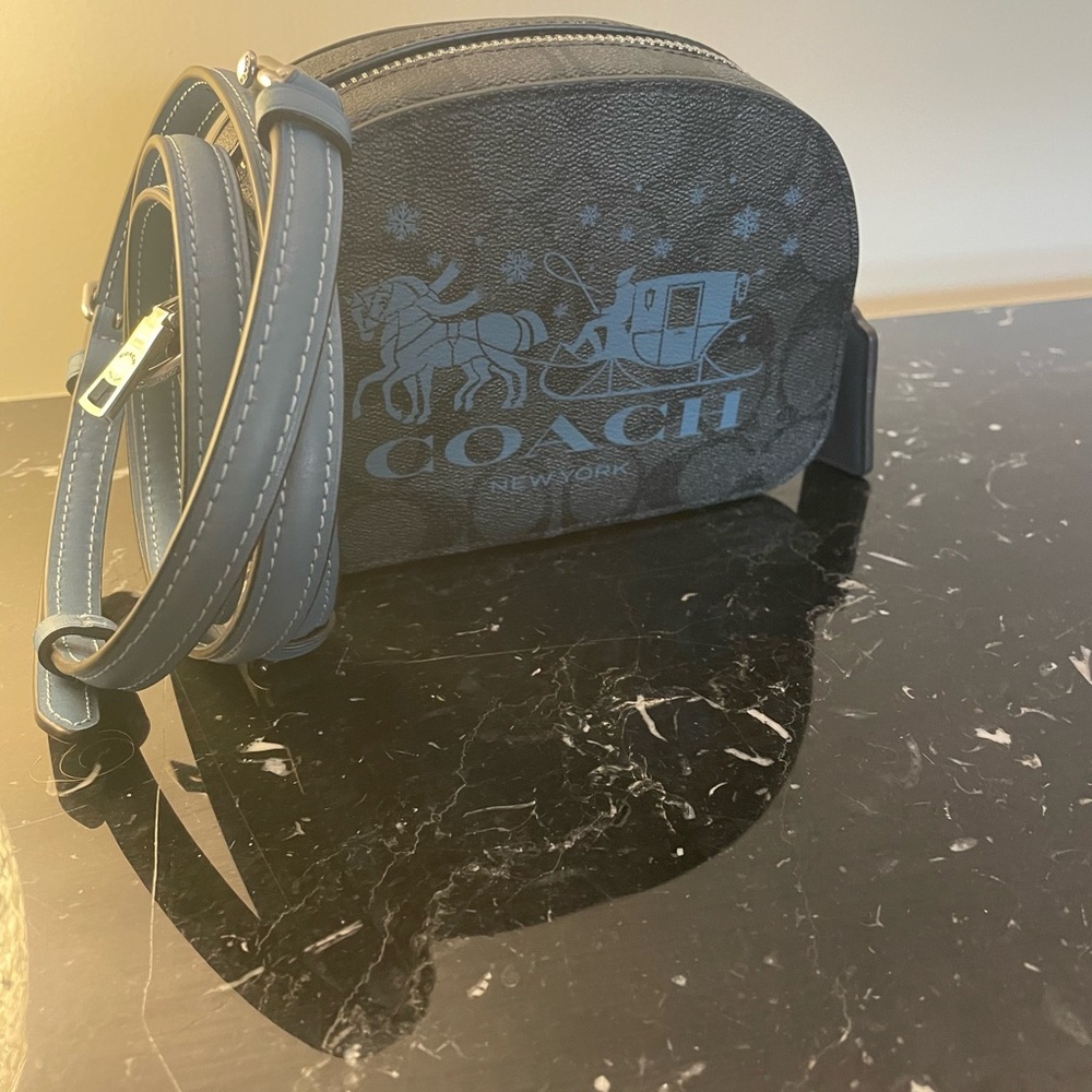 Coach Mini Serena Satchel NWT in Signature Canvas w/ Winter Snowflakes CN708